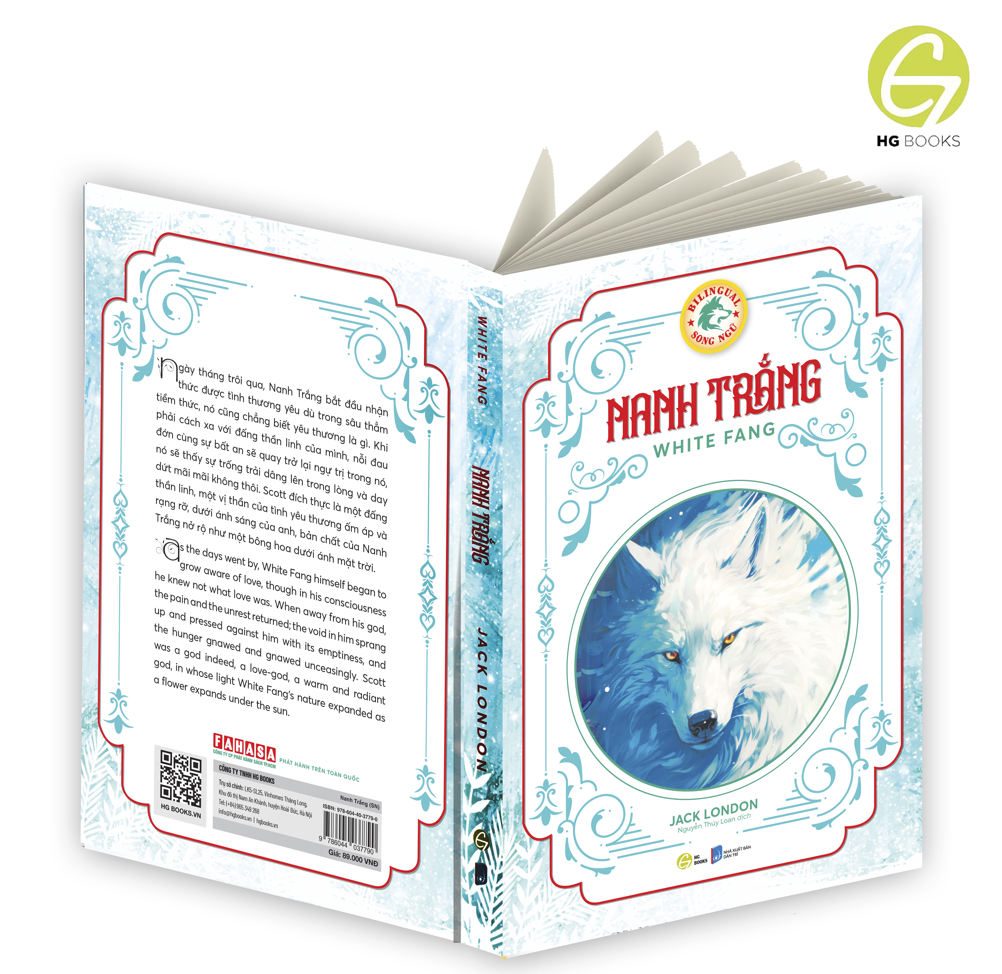 Nanh Trắng - Sách song ngữ văn học kinh điển, có note từ vựng tặng kèm file nghe - HG Books