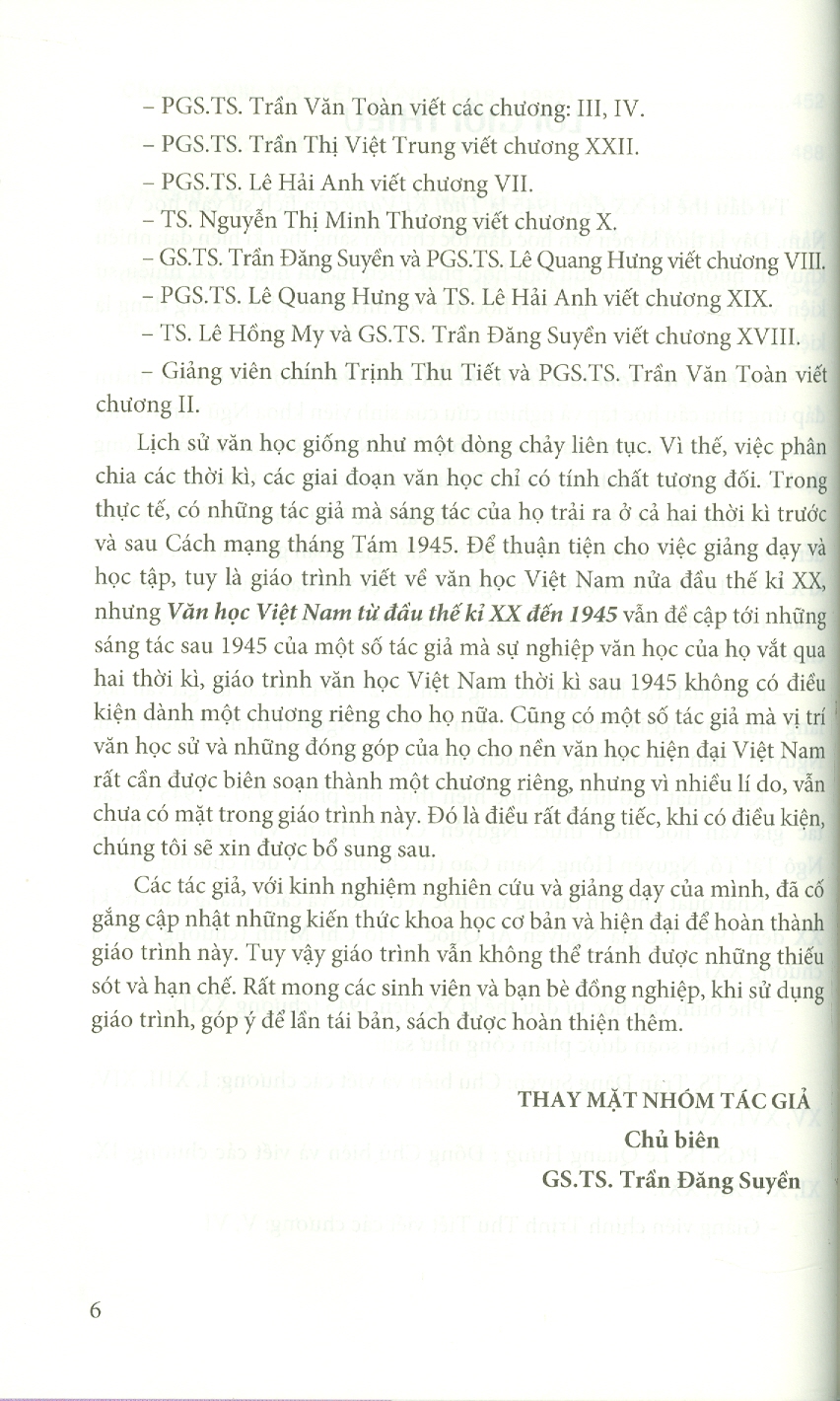 Văn Học Việt Nam Từ Đầu Thế Kỉ XX Đến 1945 (In lần thứ tám, có chỉnh lí, bổ sung) - Trần Đăng Suyền, Lê Quang Hưng (Đồng chủ biên)