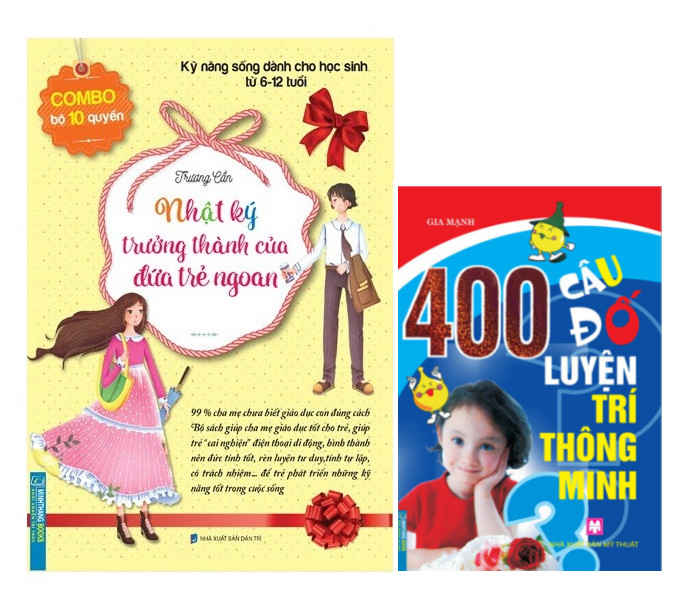 Nhật ký trưởng thành của đứa trẻ ngoan - Bộ 10 cuốn Tặng 400 câu đố luyện trí thông minh