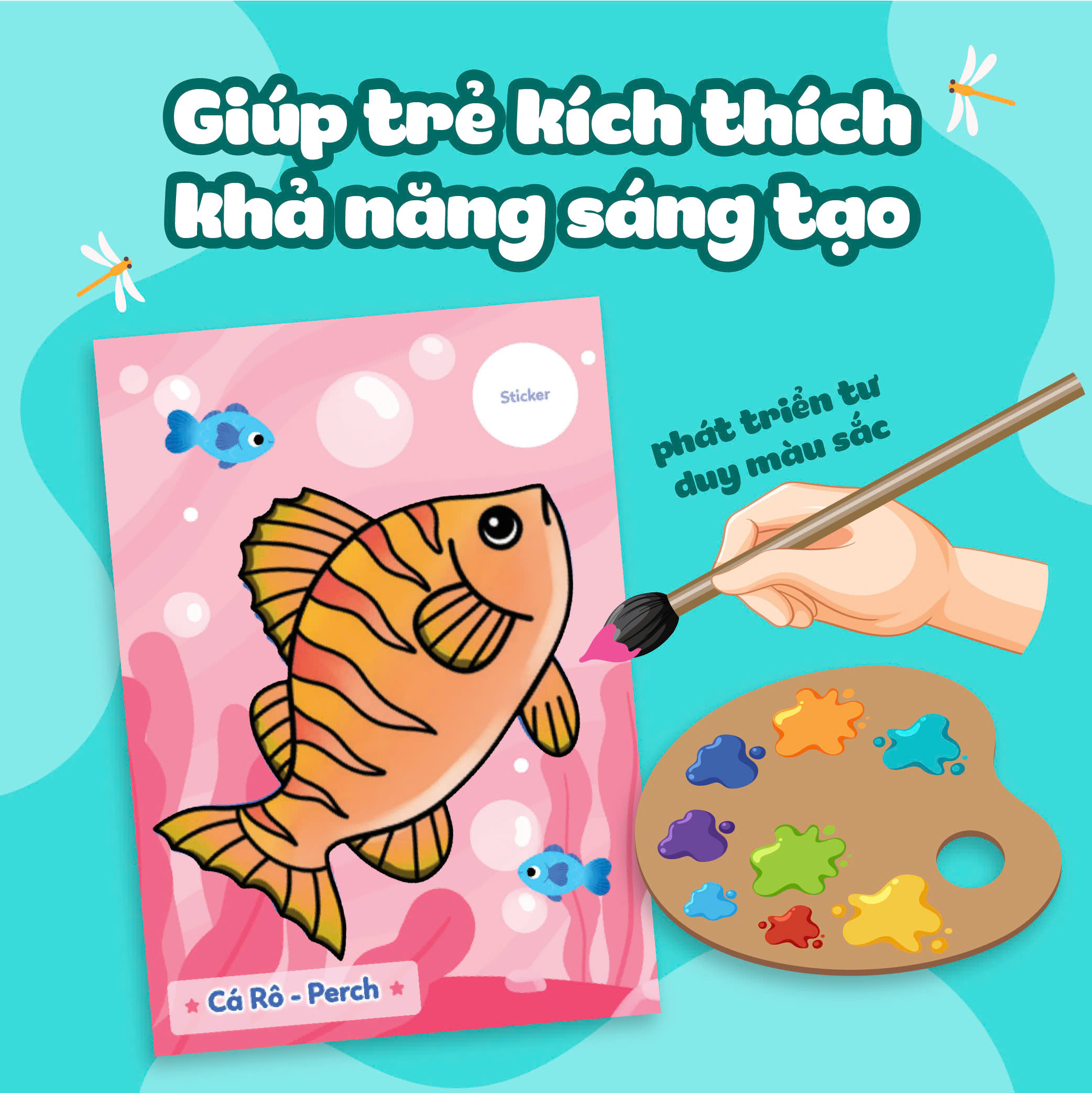 Tô màu khám phá - Hồ nước trong xanh