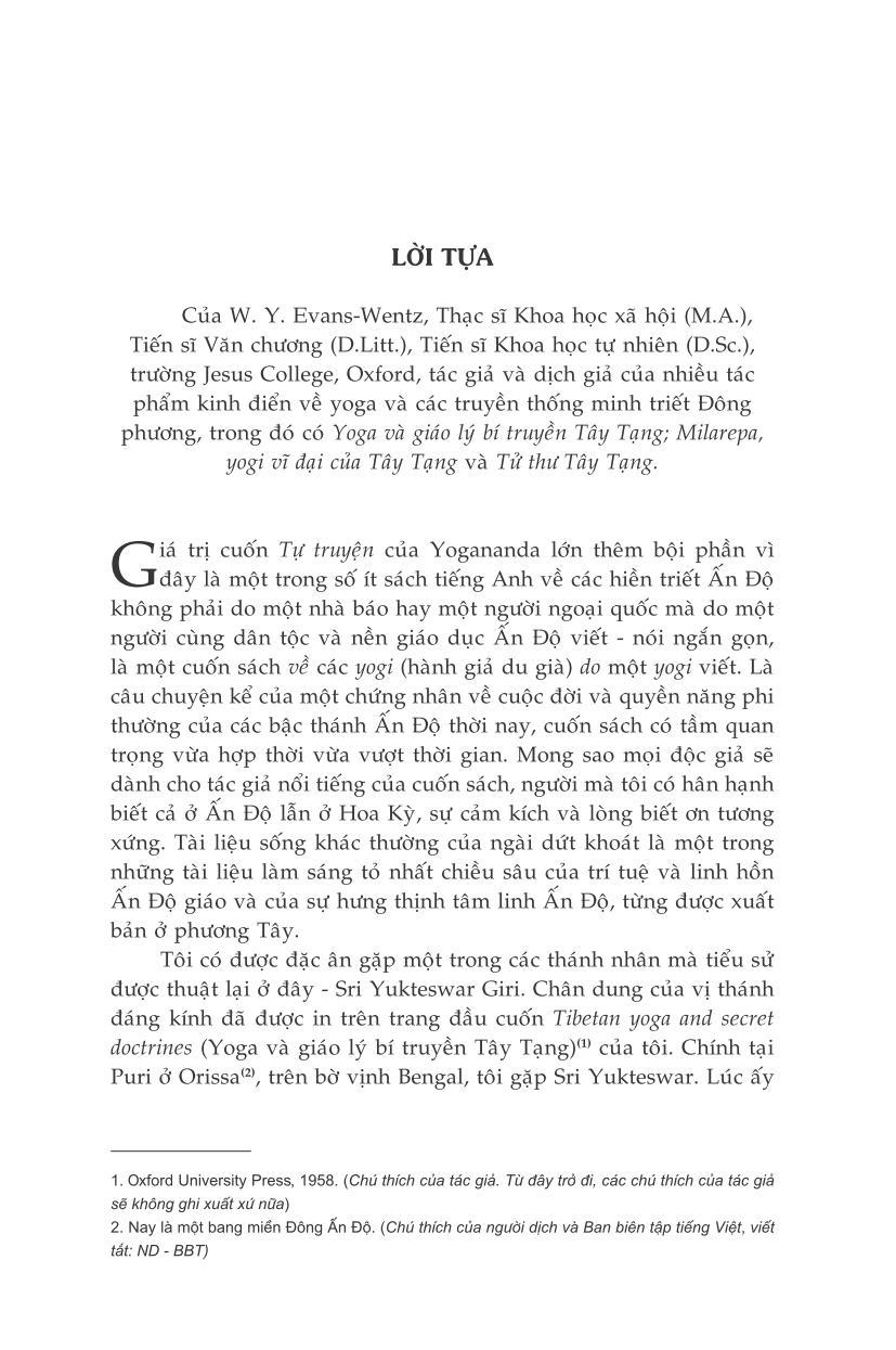 Tự Truyện Của Một Yogi (Tái Bản)