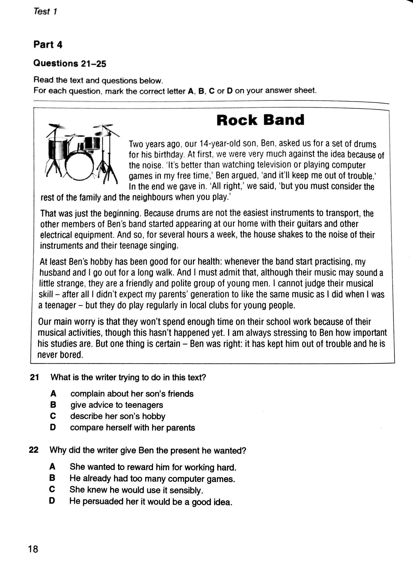 Cambridge Preliminary English Test 6 Student