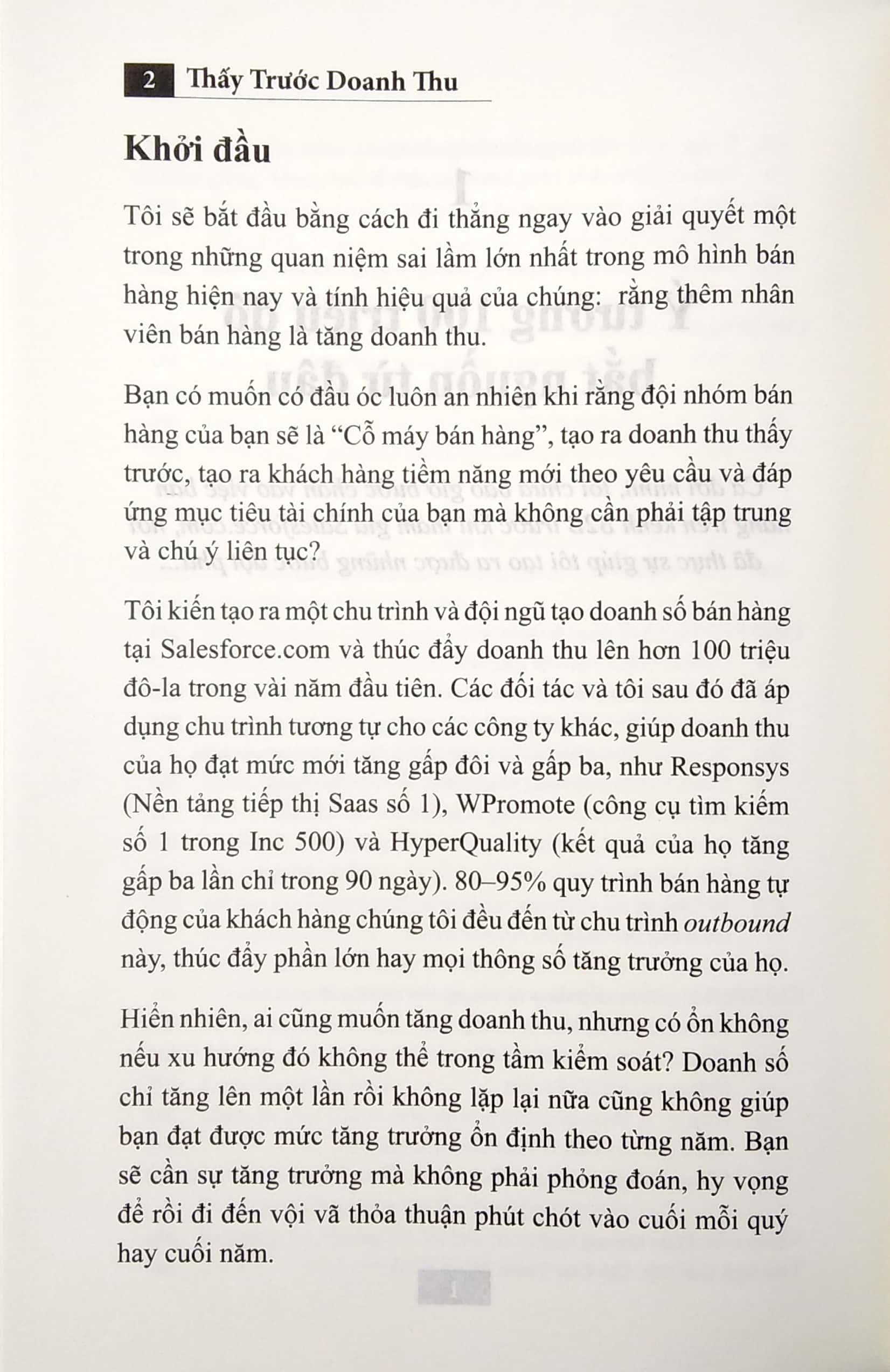 Thấy Trước Doanh Thu