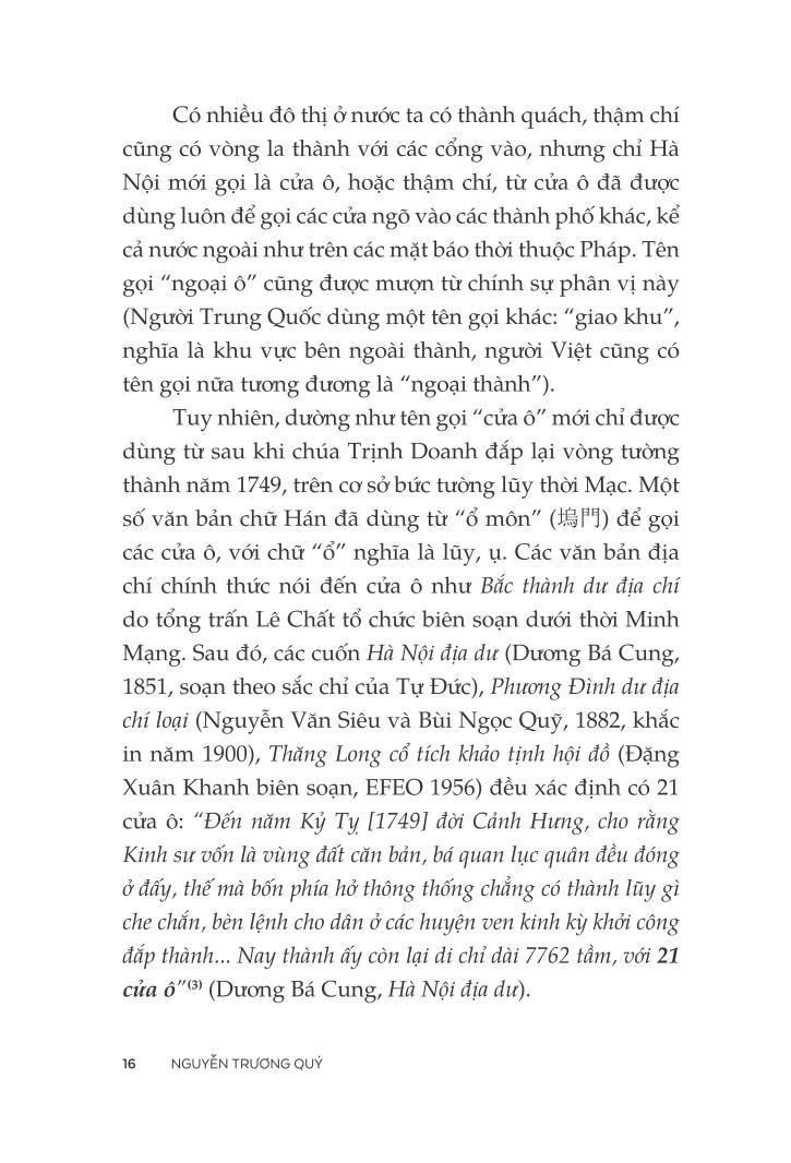 Triệu Dấu Chân Qua Những Cửa Ô