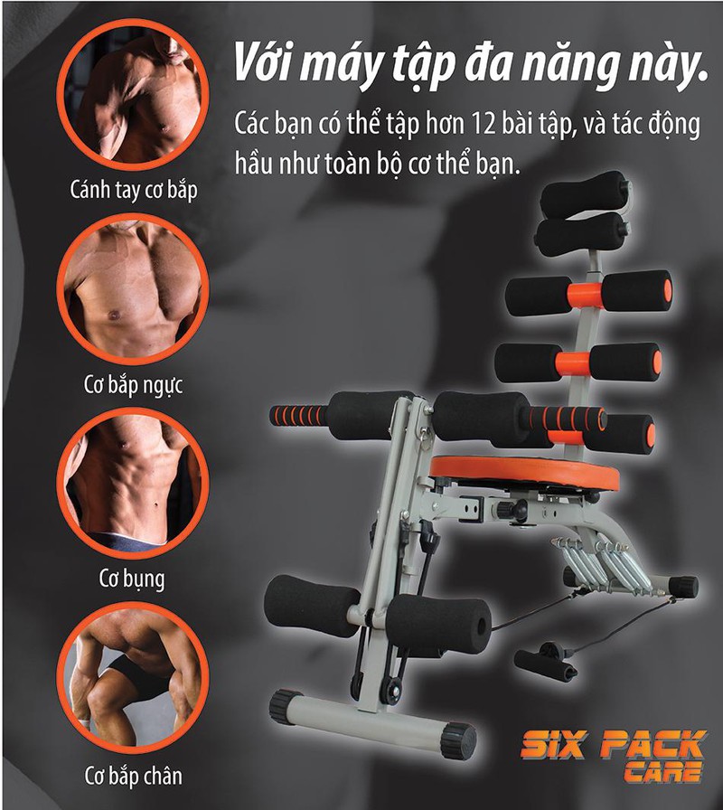 Máy Tập Cơ Bụng Đa Năng Cải Tiến New Six Pack Care KM2017 (hàng nhập khẩu)