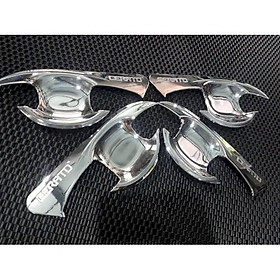 ốp tay nắm, hõm cửa mạ crom loại dày-ốp trang trí phụ kiện xe ô tô dành dành cho KIA CERATO 2019-2020