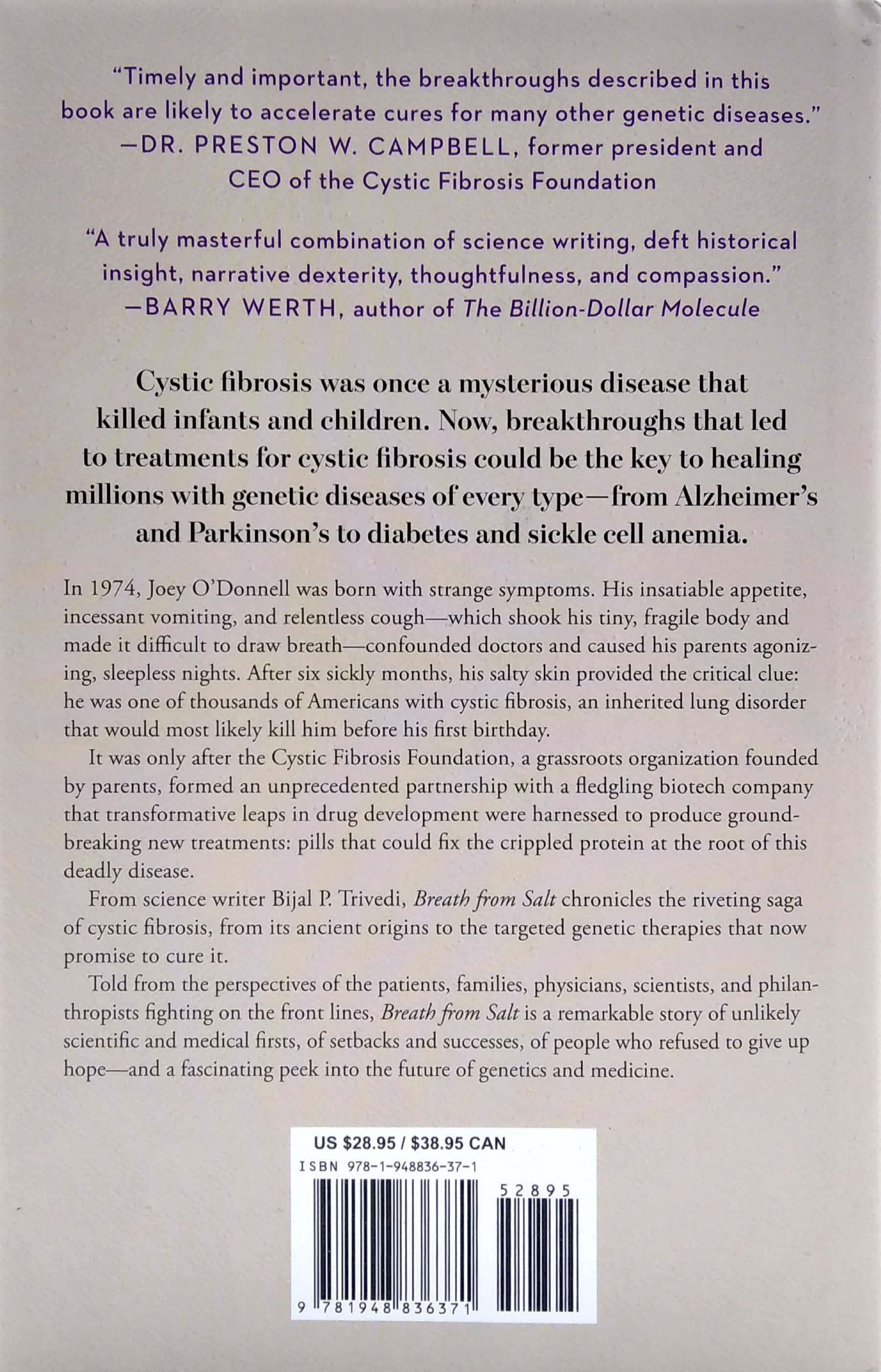 Breath From Salt: A Deadly Genetic Disease, A New Era In Science, And The Patients And Families Who Changed Medicine Forever