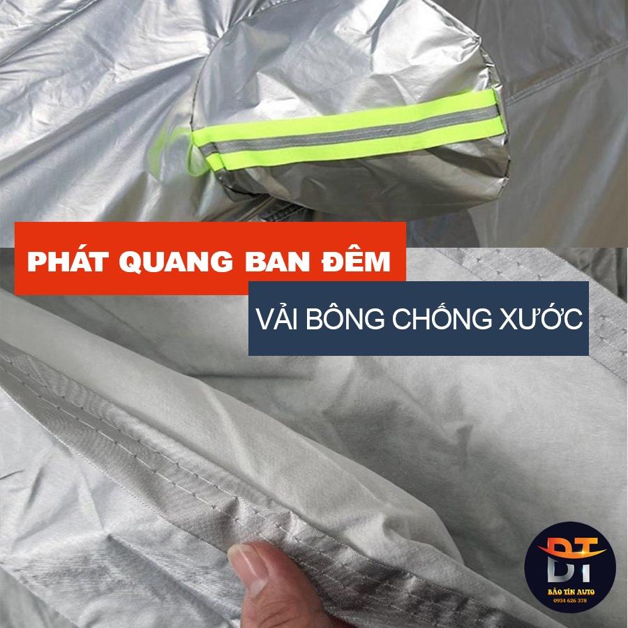 Bạt che kín bảo vệ xe ô tô Mercedes Benz C200, C300 tráng bạc cao cấp, vải bông chống xước 3 lớp vải dù Oxford