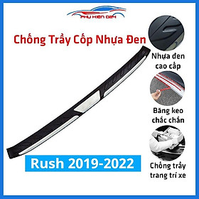 Ốp chống trầy cốp ngoài nhựa đen Rush 2019-2020-2021-2022 hàng loại 1 dán cốp sau chống xước trang trí xe