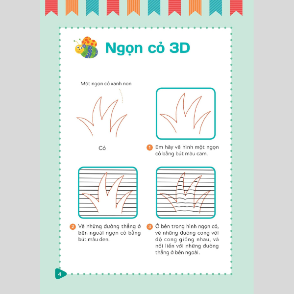 Tập Vẽ Tranh 3D - Khơi Nguồn Sáng Tạo - Cấp Độ 3 - Thực Vật