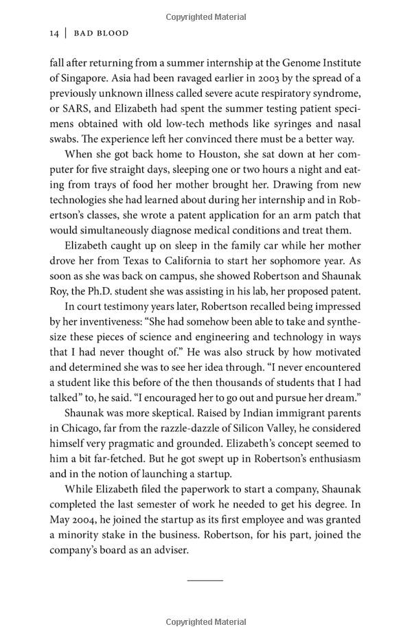 Bad Blood: Secrets And Lies In A Silicon Valley Startup