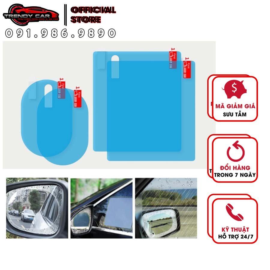 Bộ Miếng Dán Chống Nước Gương Chiếu Hậu và kính lái Trang trí ô tô cao cấp Trendy Car