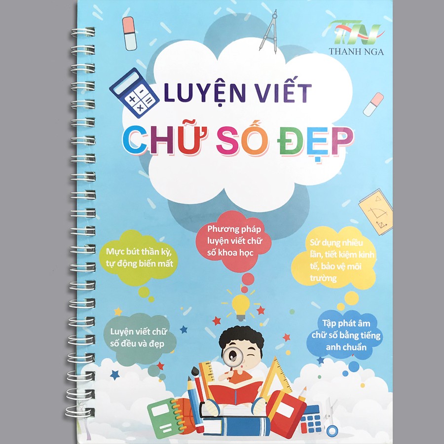 Bộ 3 sách luyện các nét cơ bản, viết chữ số đẹp