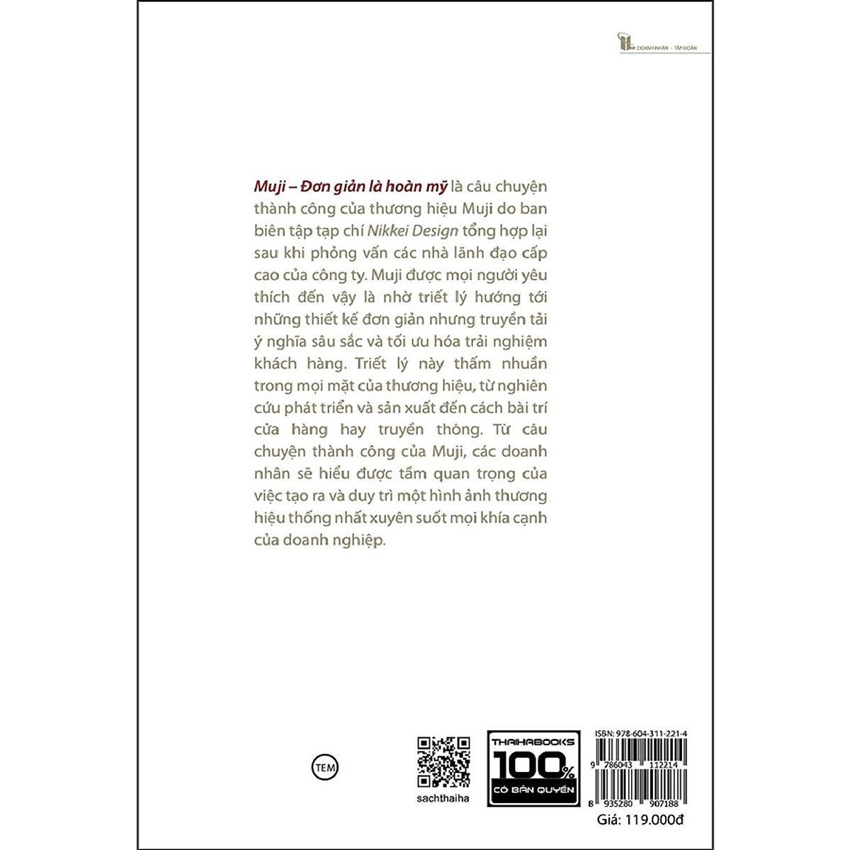 Sách - Muji - Đơn Giản Là Hoàn Mỹ - Thái Hà Books