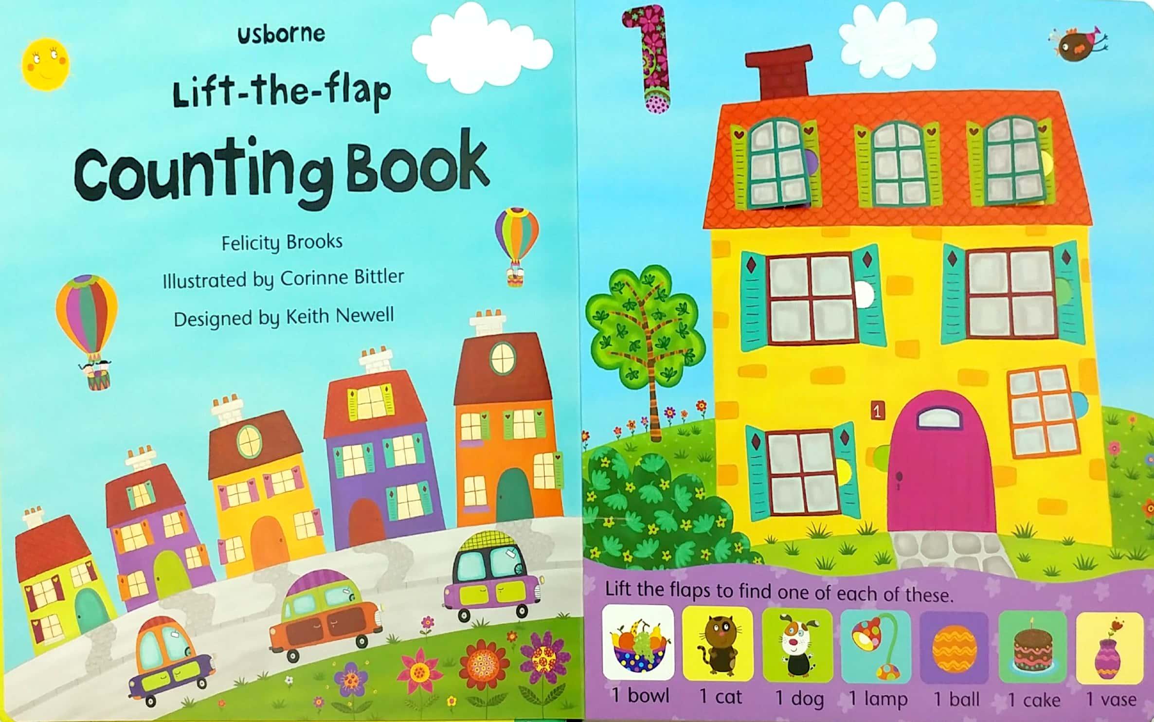 Sách tương tác tiếng Anh - Usborne Lift-The-Flap Counting Book