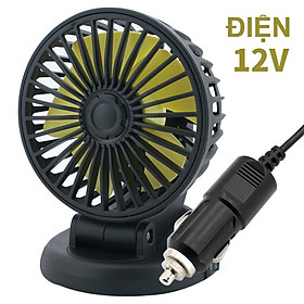 [Quạt Đôi Xe Tải 24V] Quạt Đôi Để Taplo ÔTô Xoay 360 Độ – Quạt Mini Thông Minh Để Trên Ô Tô Nhỏ Gọn Cực Mát Hàng Cao Cấp