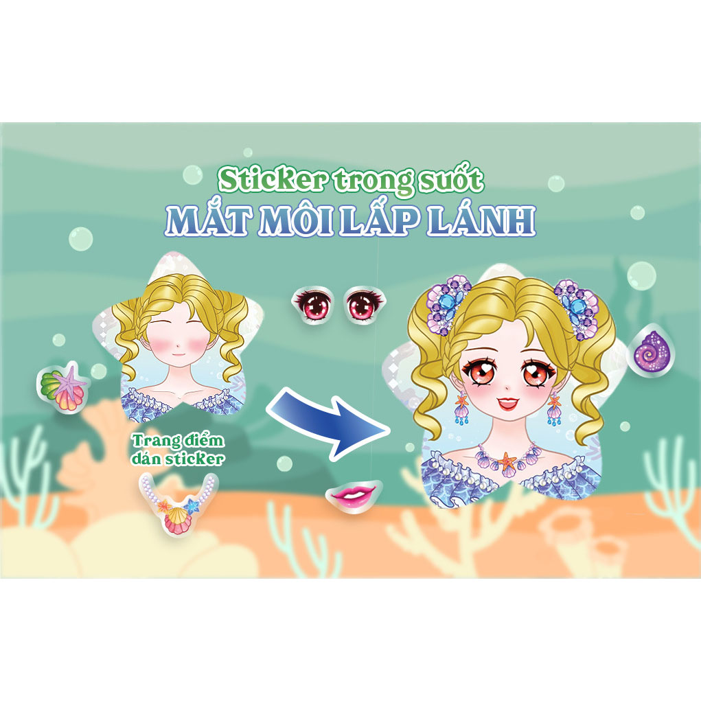Combo Sách trang điểm công chúa Lily, Daisy, Mia, Nami, Ruby (5 cuốn)