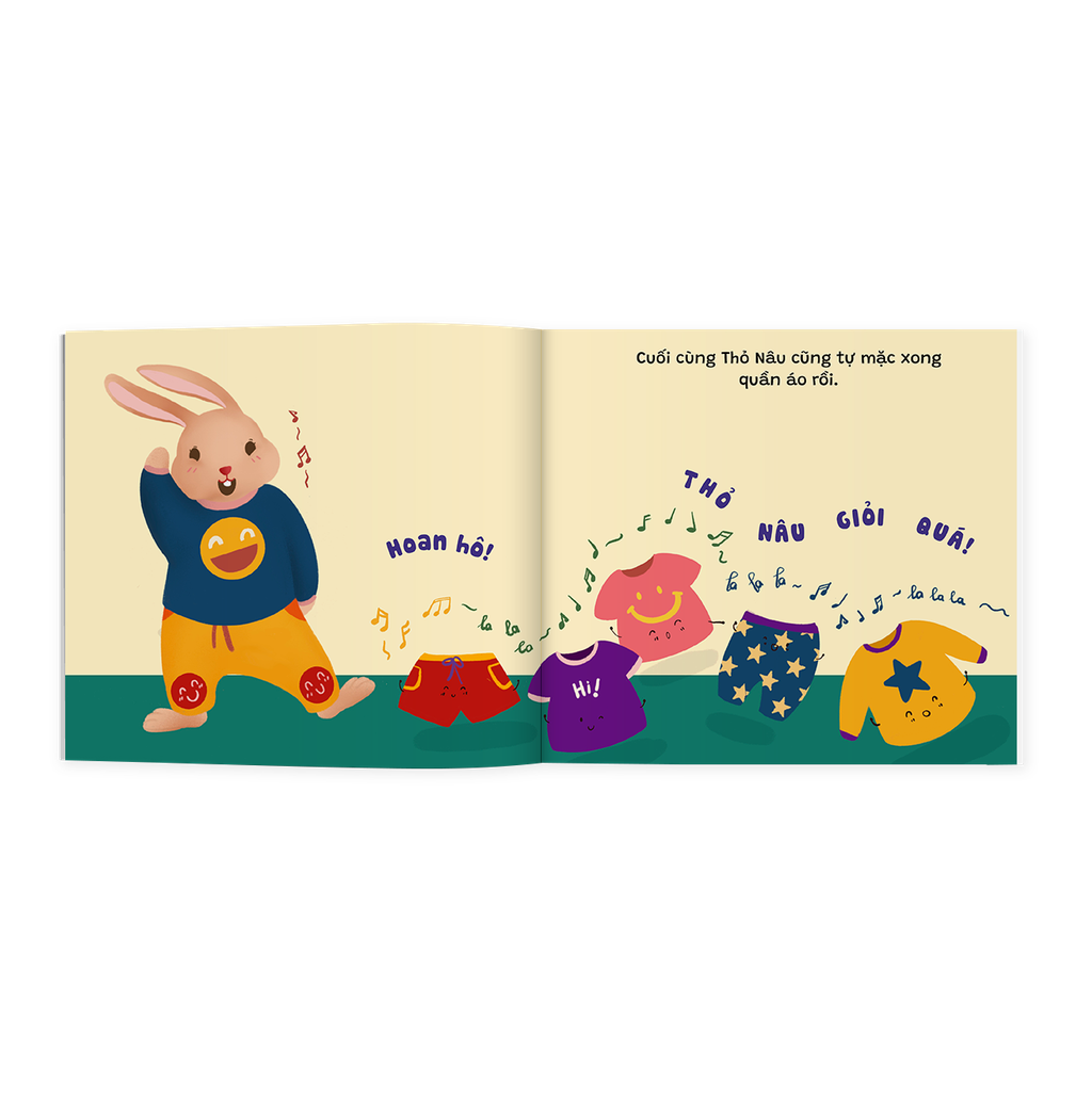 Ehon Kỹ Năng Sống - Để Con Yêu Tự Lập - Cùng Mặc Quần Áo Nào