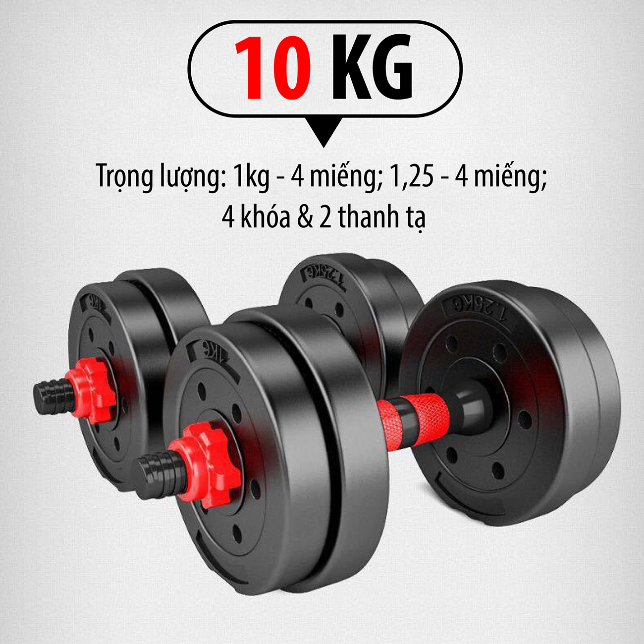 Tạ đôi, Tạ tay (Chọn Lực Nặng Của Tạ 20kg ,30kg, 40kg Tùy chọn) tập tay đẩy kết hợp, tạ nam nữ tập gym tập thon tay Giá tốt Hàng Chuẩn ( hàng nhập khẩu)