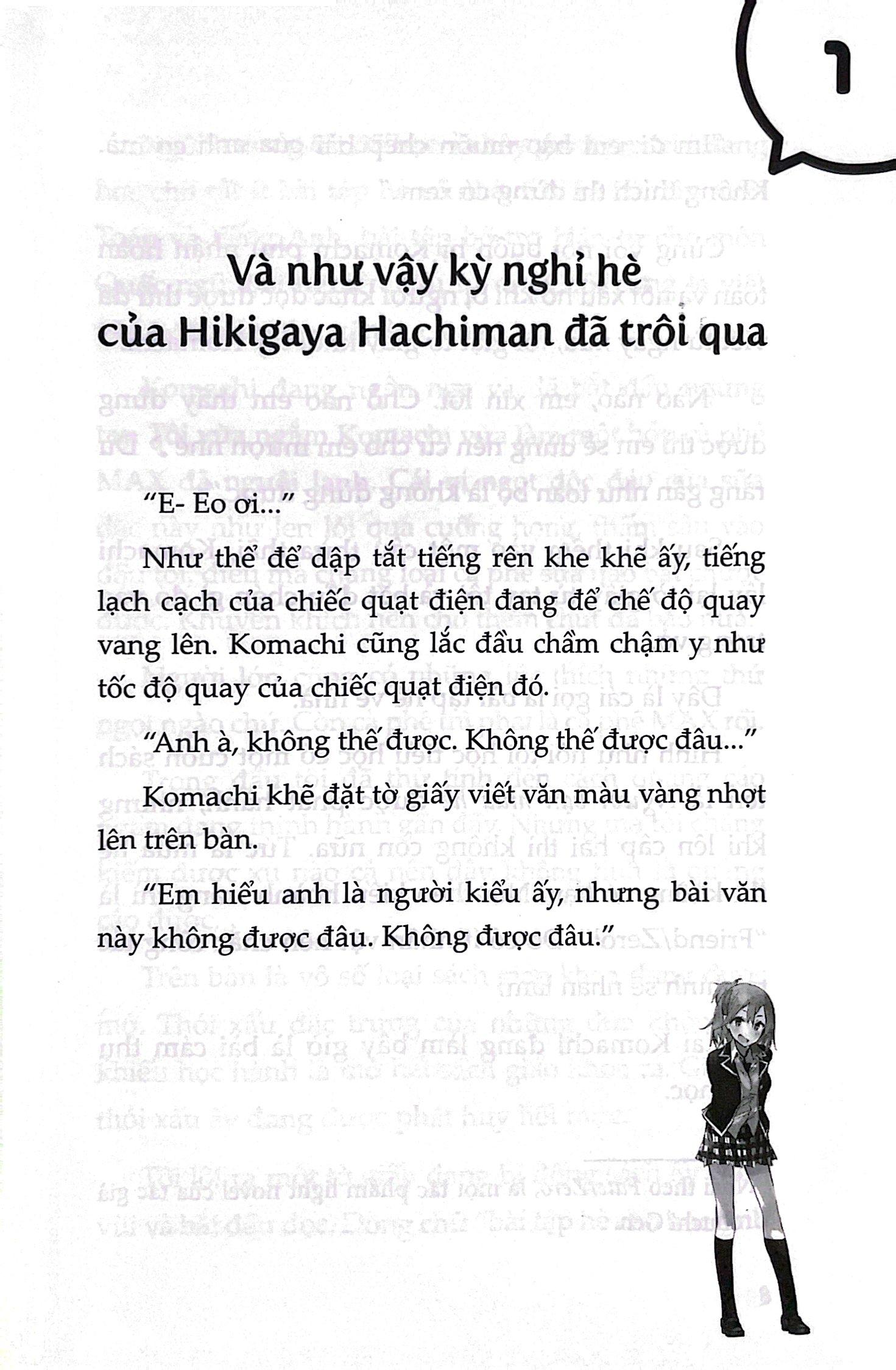 Chuyện Tình Thanh Xuân Bi Hài Của Tôi Quả Là Sai Lầm - Tập 4 (Tái Bản)