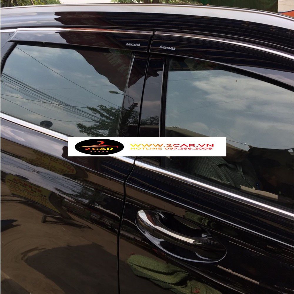 Vè che mưa xe Hyundai Santafe 2016 - 2022 chỉ Inox (hàng cao cấp dày đẹp)