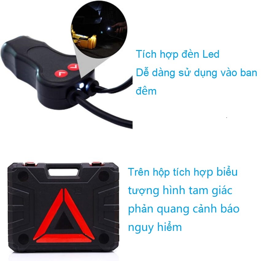 Bộ nâng kích gầm điện, kiêm máy bơm lốp và máy siết ốc ô tô đa năng 3 trong 1 ROGTZ TY-EJ06 Tải Trọng: 2000Kg (2 Tấn) - HÀNG NHẬP KHẨU