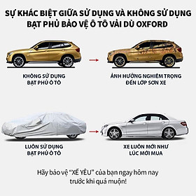 - LOẠI VẢI DÙ Bạt trùm xe ô tô 4,5 chỗ HUYNDAI SONATA vải dù oxford cao cấp , áo bạt phủ trùm 