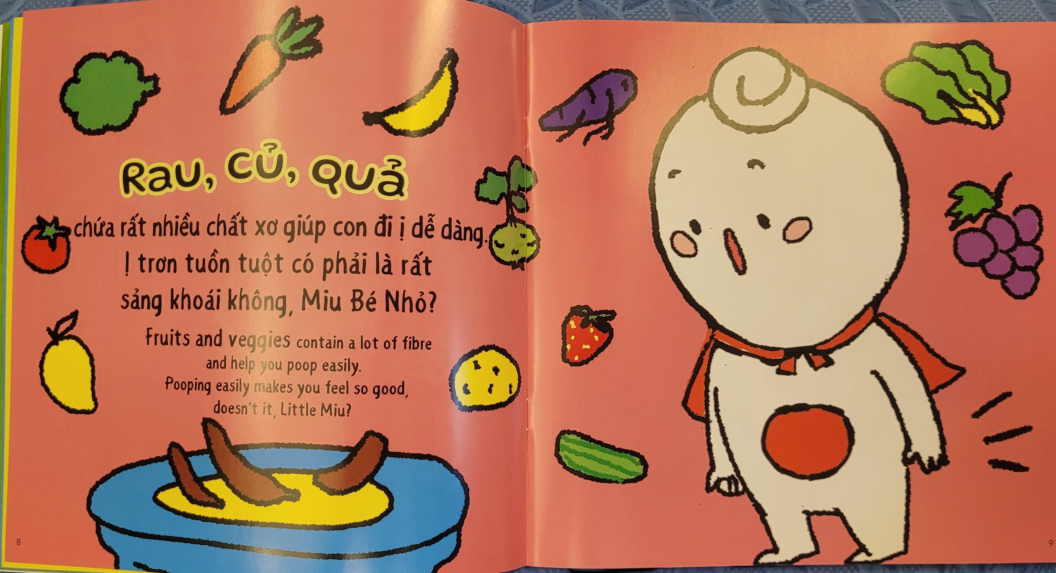 Sách Ehon Miu Bé Nhỏ Phần 2 Song Ngữ - Đừng Biếng Ăn Nhé