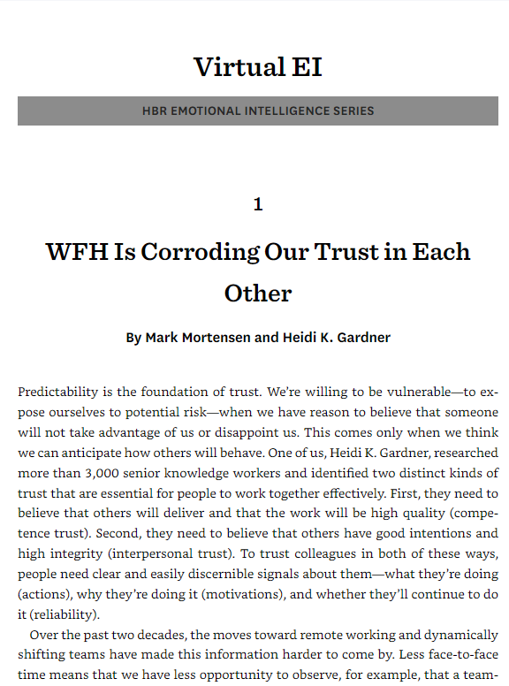 Virtual EI (HBR Emotional Intelligence Series)