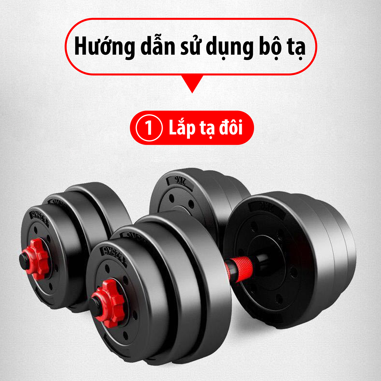Tạ đôi, Tạ tay (Chọn Lực Nặng Của Tạ 20kg ,30kg, 40kg Tùy chọn) tập tay đẩy kết hợp, tạ nam nữ tập gym tập thon tay Giá tốt Hàng Chuẩn ( hàng nhập khẩu)
