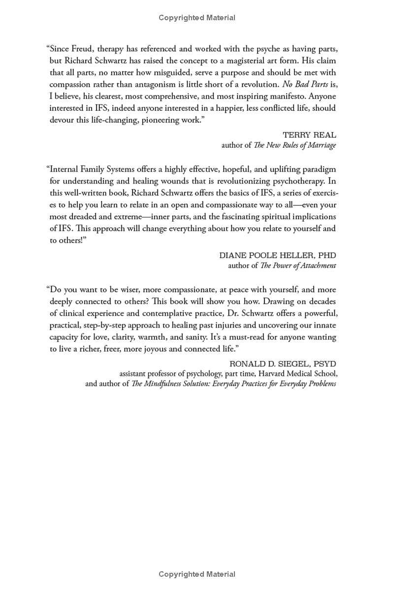 No Bad Parts: Healing Trauma And Restoring Wholeness With The Internal Family Systems Model