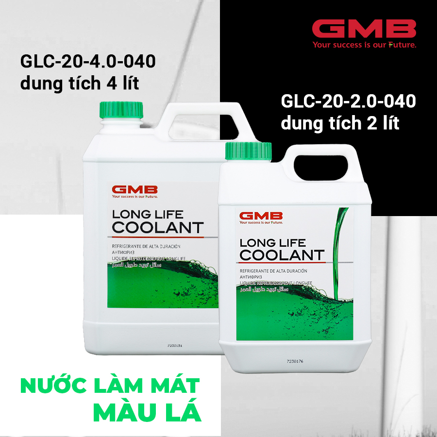 Nước Làm Mát Động Cơ Màu Lá GMB GLC-20-4.0-040 4L