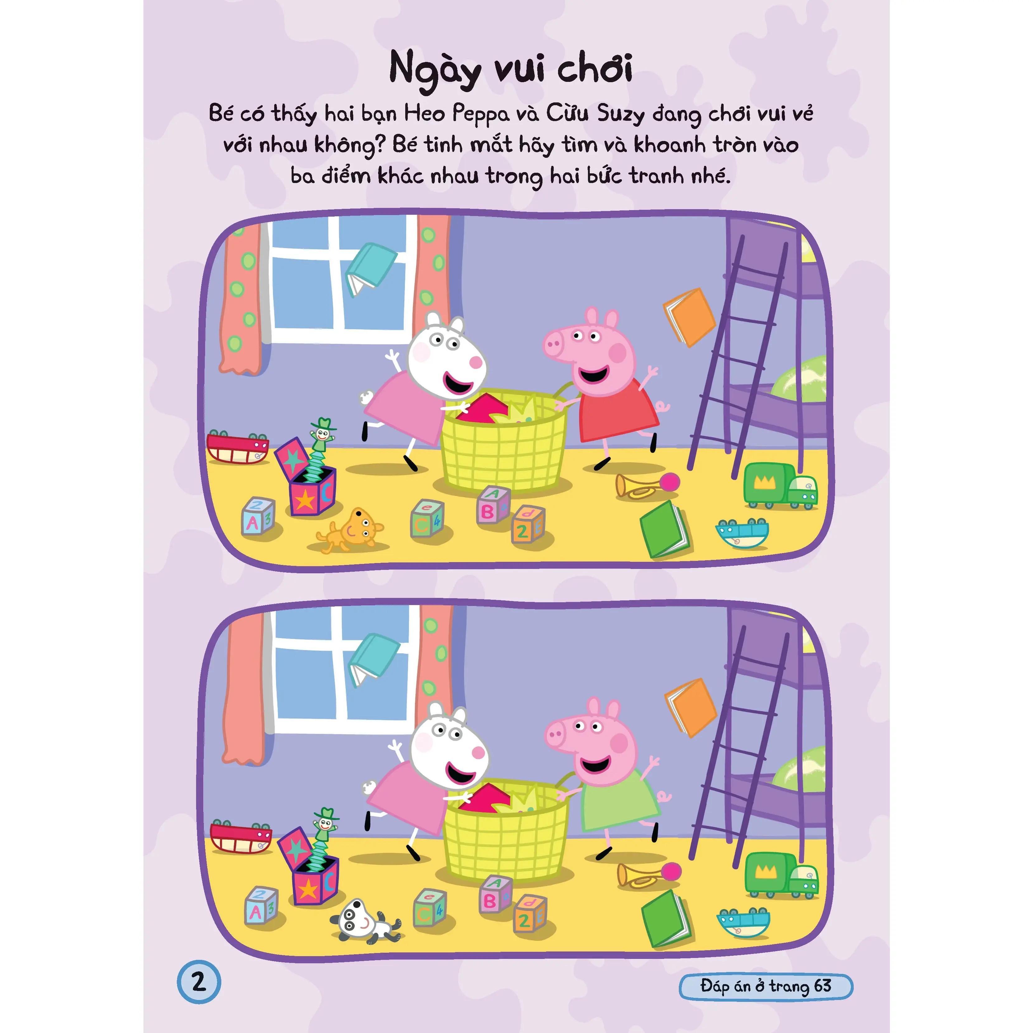 Sách Tương Tác - Cùng Học Cùng Chơi Với Peppa Pig - Cuộc Sống Hạnh Phúc Của Peppa Và George - Bản Quyền
