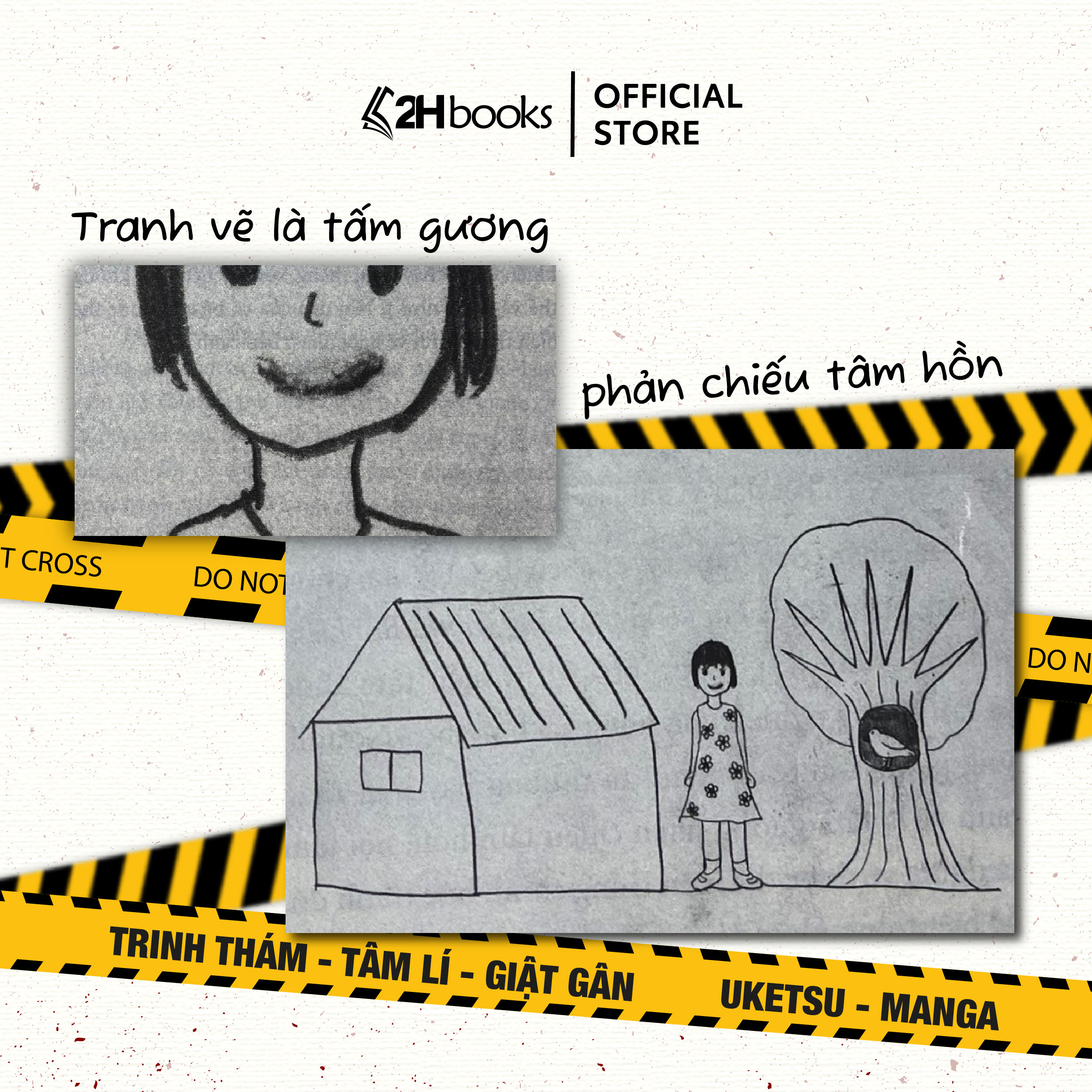 Sách- Combo Ngôi Nhà Kỳ Quái và Bức Tranh Kỳ Quái của Uketsu, Tiểu Thuyết Trinh Thám Kinh Dị, Tặng kèm Bookmark và Bản Thiết Kế Các Ngôi Nhà- 2HBooks