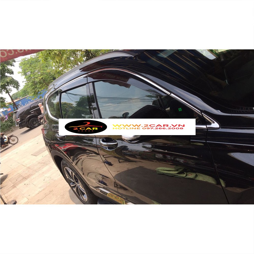 Vè che mưa xe Hyundai Santafe 2016 - 2022 chỉ Inox (hàng cao cấp dày đẹp)