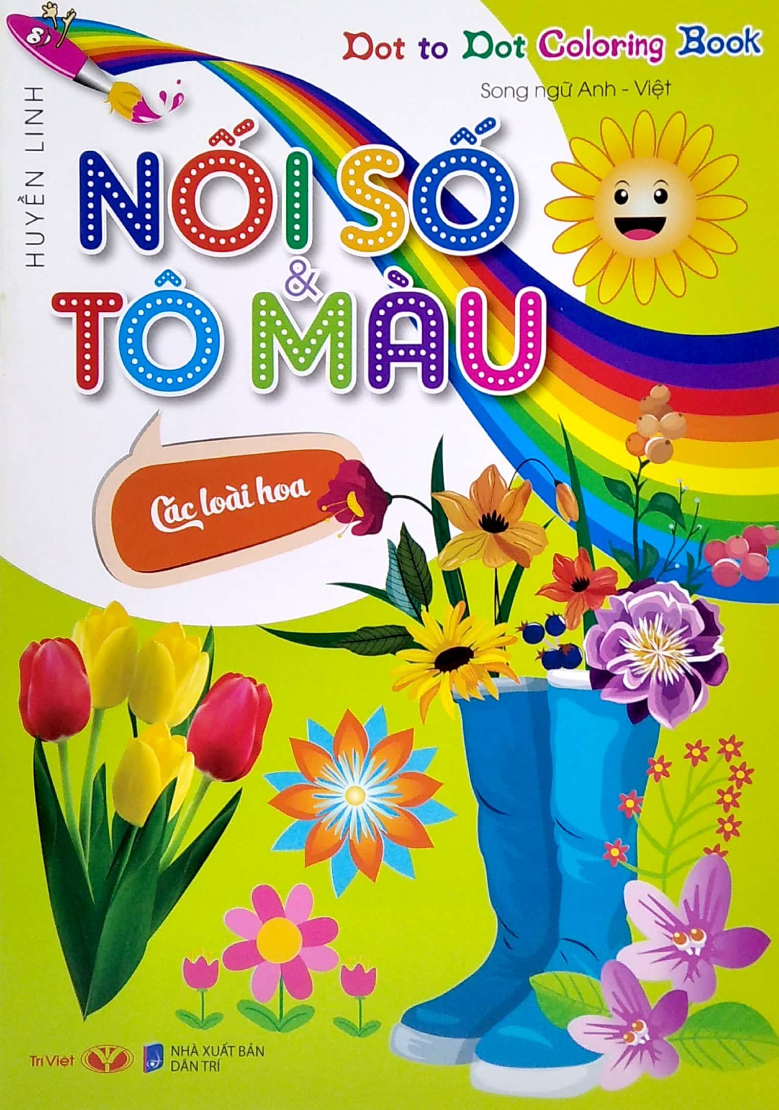 Dot To Dot Coloring Book - Nối Số & Tô Màu - Các Loài Hoa