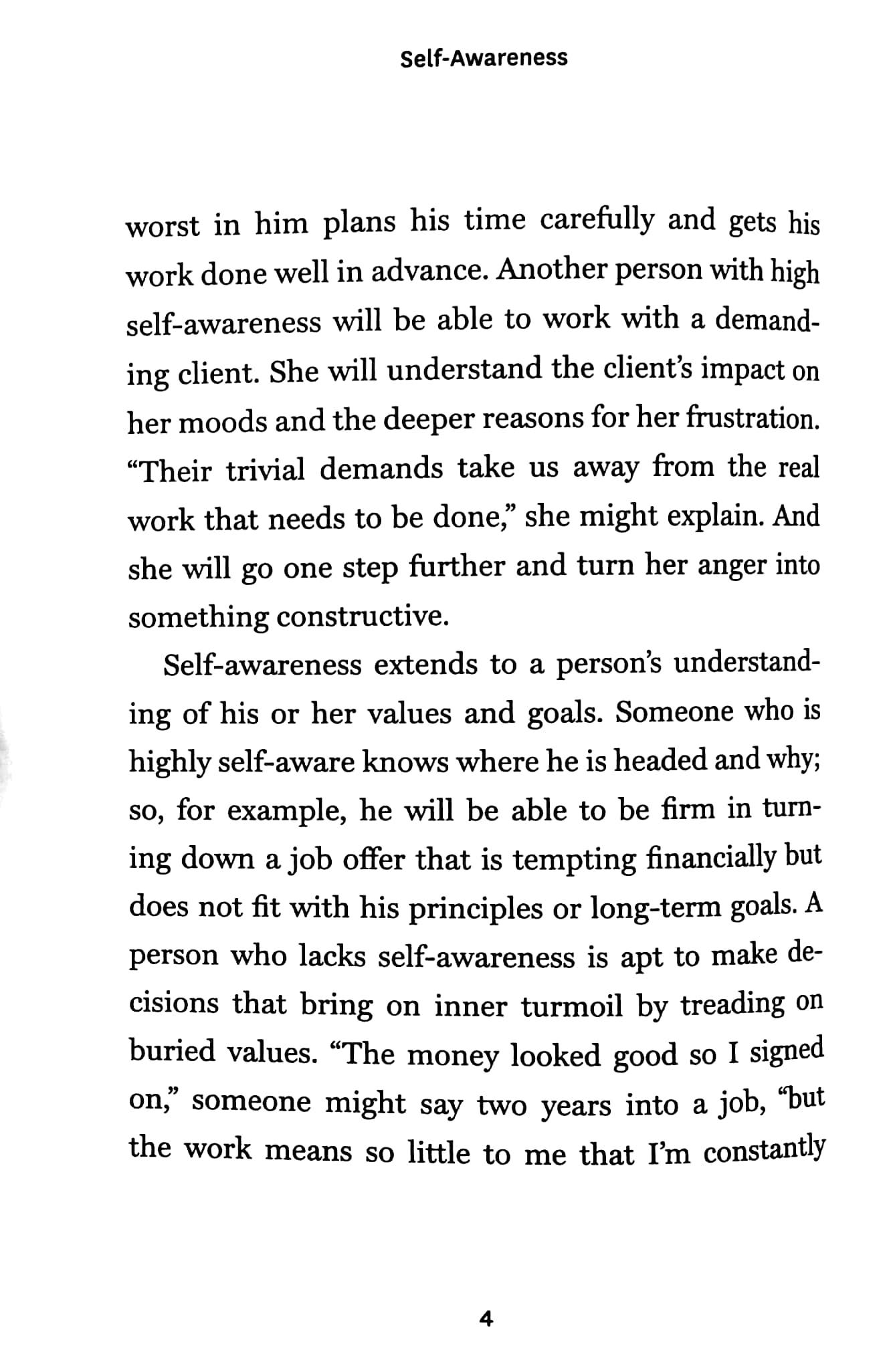 Self-Awareness (HBR Emotional Intelligence Series)