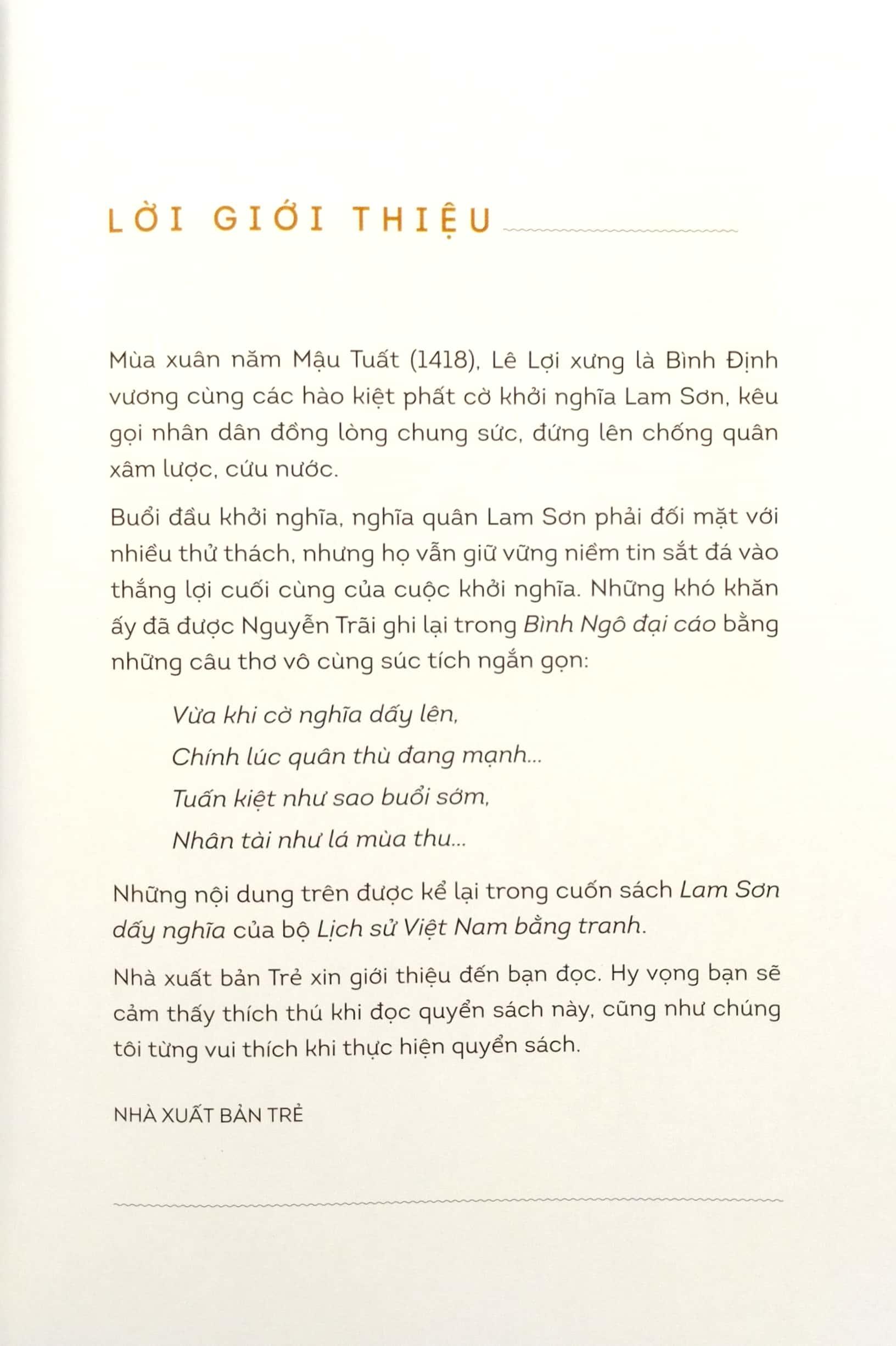Lịch Sử Việt Nam Bằng Tranh - Lam Sơn Dấy Nghĩa (Bản Màu) (Tái Bản 2023)