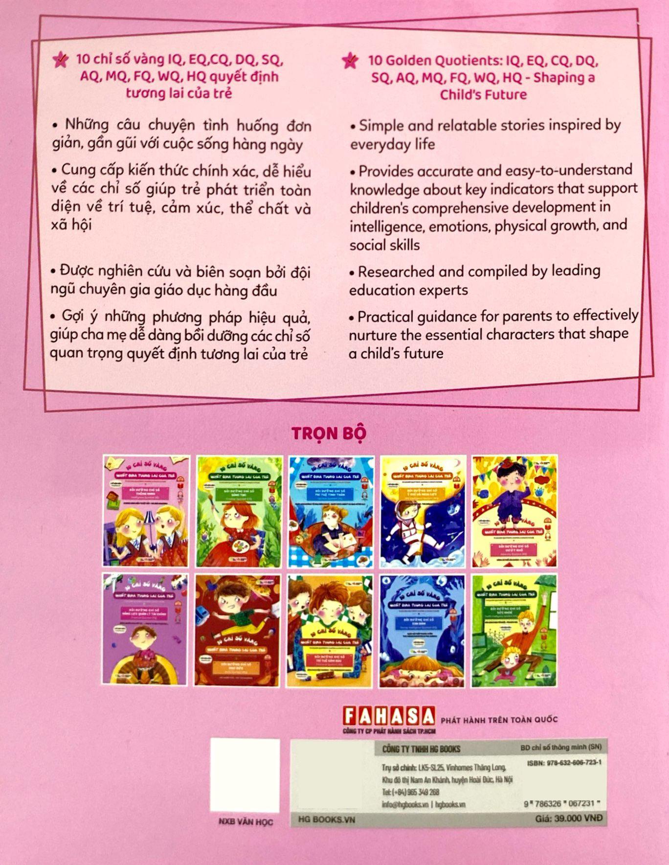 Sách - 10 Chỉ Số Vàng Quyết Định Tương Lai Của Trẻ - Bồi Dưỡng Chỉ Số Thông Minh - Intelligence Quotient (IQ) - Chúng Mình Đều Tuyệt Vời! - We Are Amazing! - Song Ngữ Anh-Việt