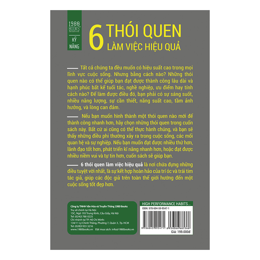 High Performance Habits: 6 Thói Quen Làm Việc Hiệu Quả