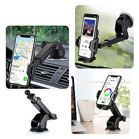 Giá Đỡ Điện Thoại Rundong Trên Ô Tô - Kẹp Điện Thoại Ô Tô Cao Cấp Xoay 360 Đế Hút Chân Không Kết Hợp Keo Dính Chắc Chắn