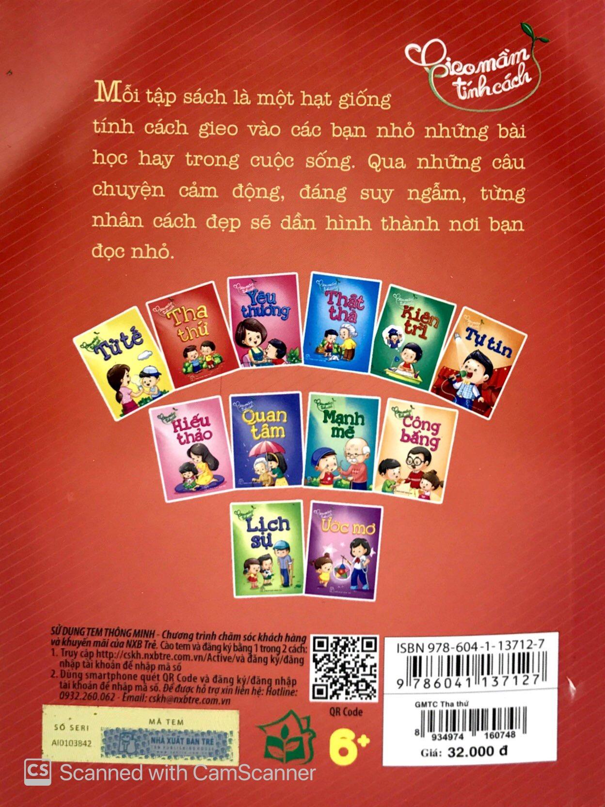 Gieo Mầm Tính Cách - Tha Thứ ( Tái Bản )