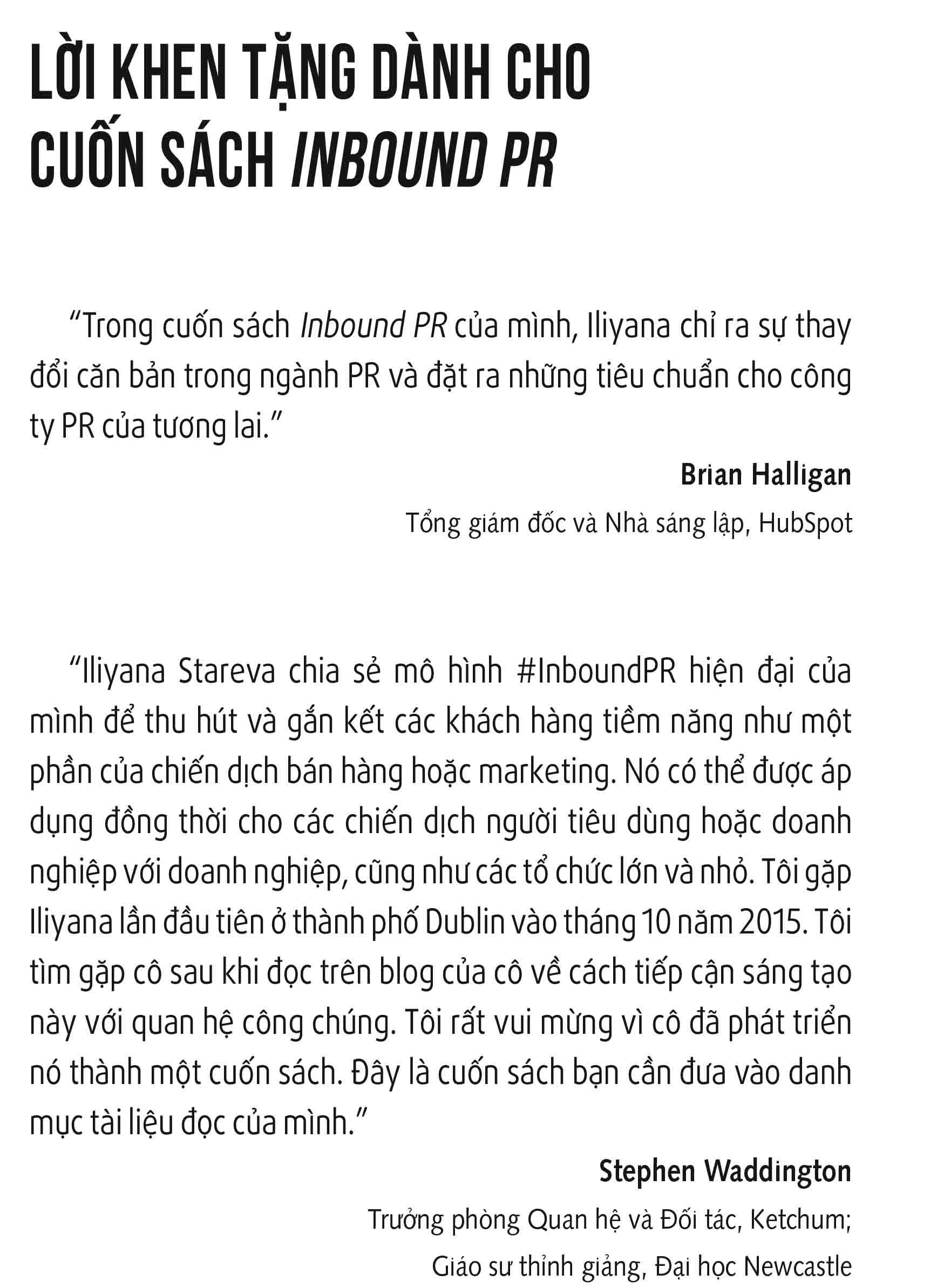 Inbound PR - Dịch Chuyển Hoạt Động Theo Mô Hình Inbound