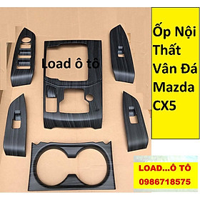 Ốp Nội Thất Vân Đá Mazda CX5 2022-2018, Mẫu 6 Chi tiết Có Sẵn Keo Dán 3M