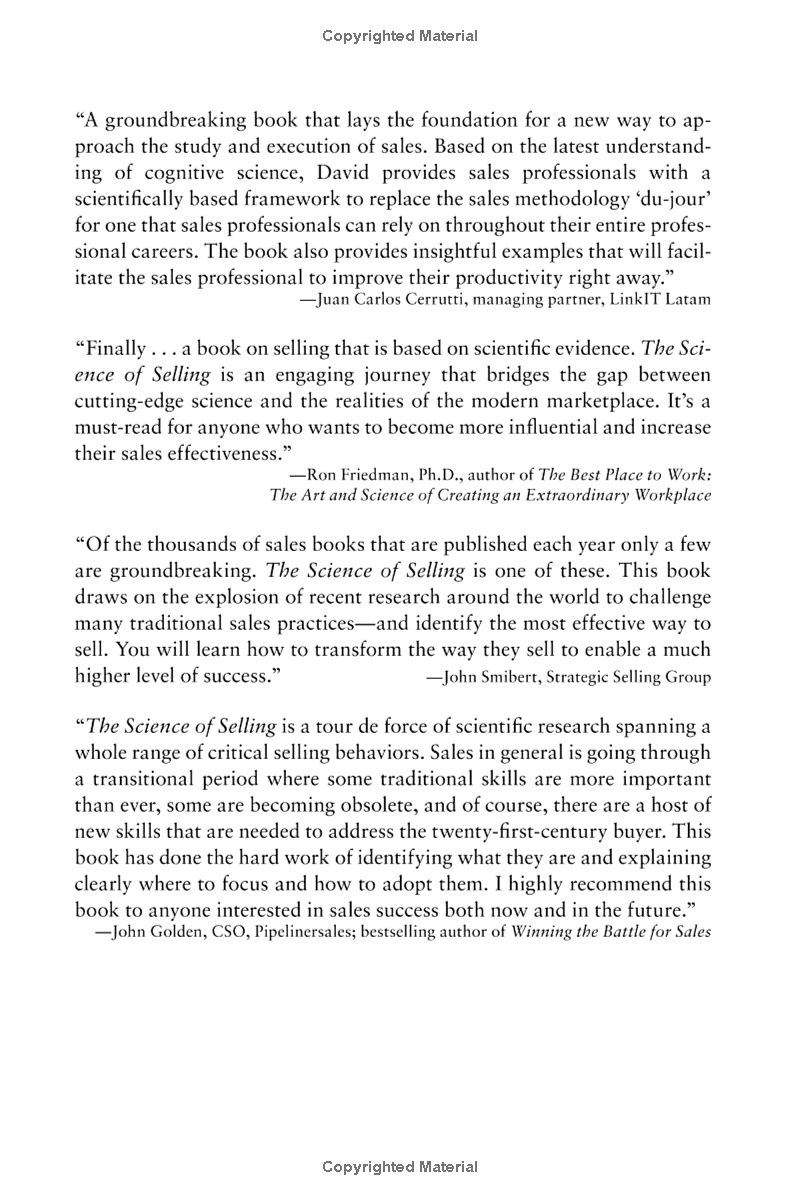 The Science Of Selling