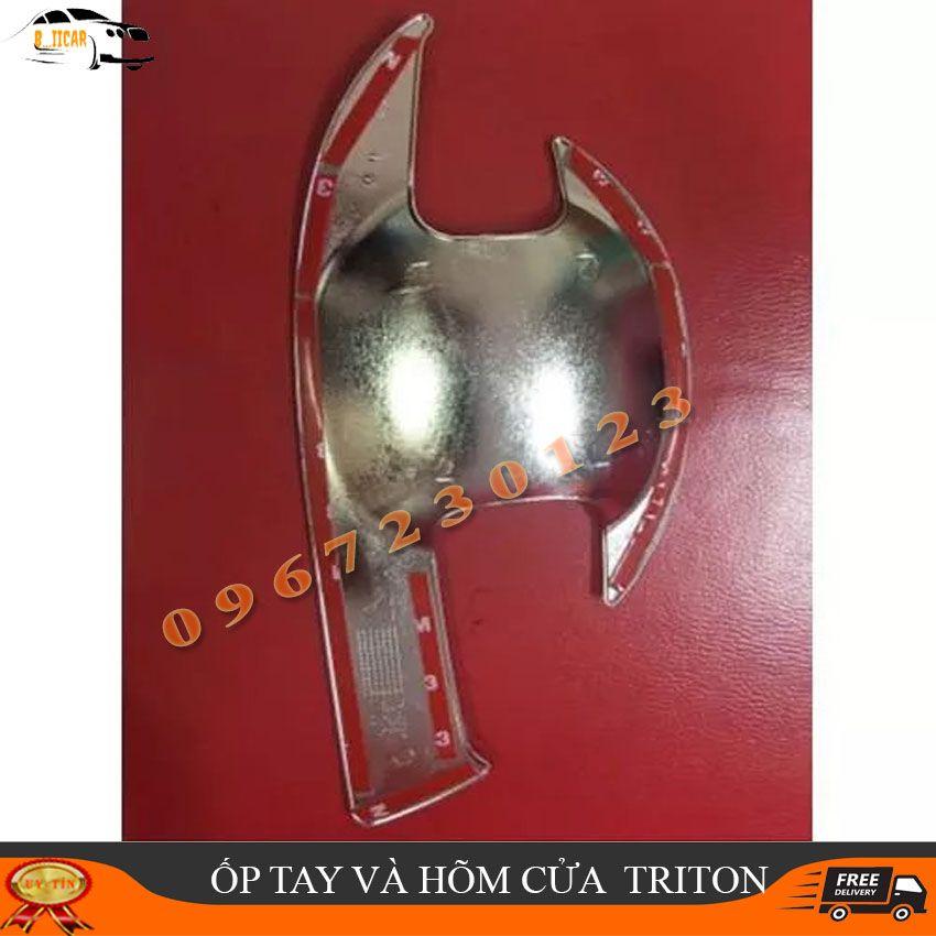 Ốp tay va hõm cửa theo xe triton 8 chi tiết new