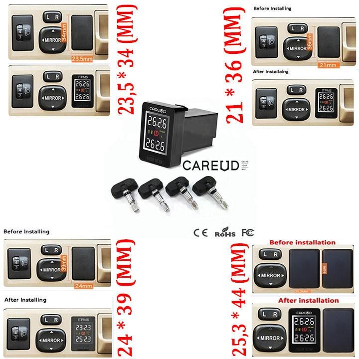 Cảm biến áp suất lốp trong Careud lắp nút chờ xe hơi, ô tô