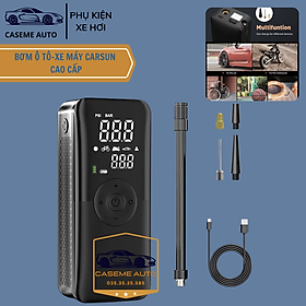 Máy Bơm Lốp Mini Cầm Tay CARSUN C3106 – Pin 4000mAh, Bơm Không Dây, Công Suất 40W, Tích Hợp Đèn LED & Sạc Dự Phòng