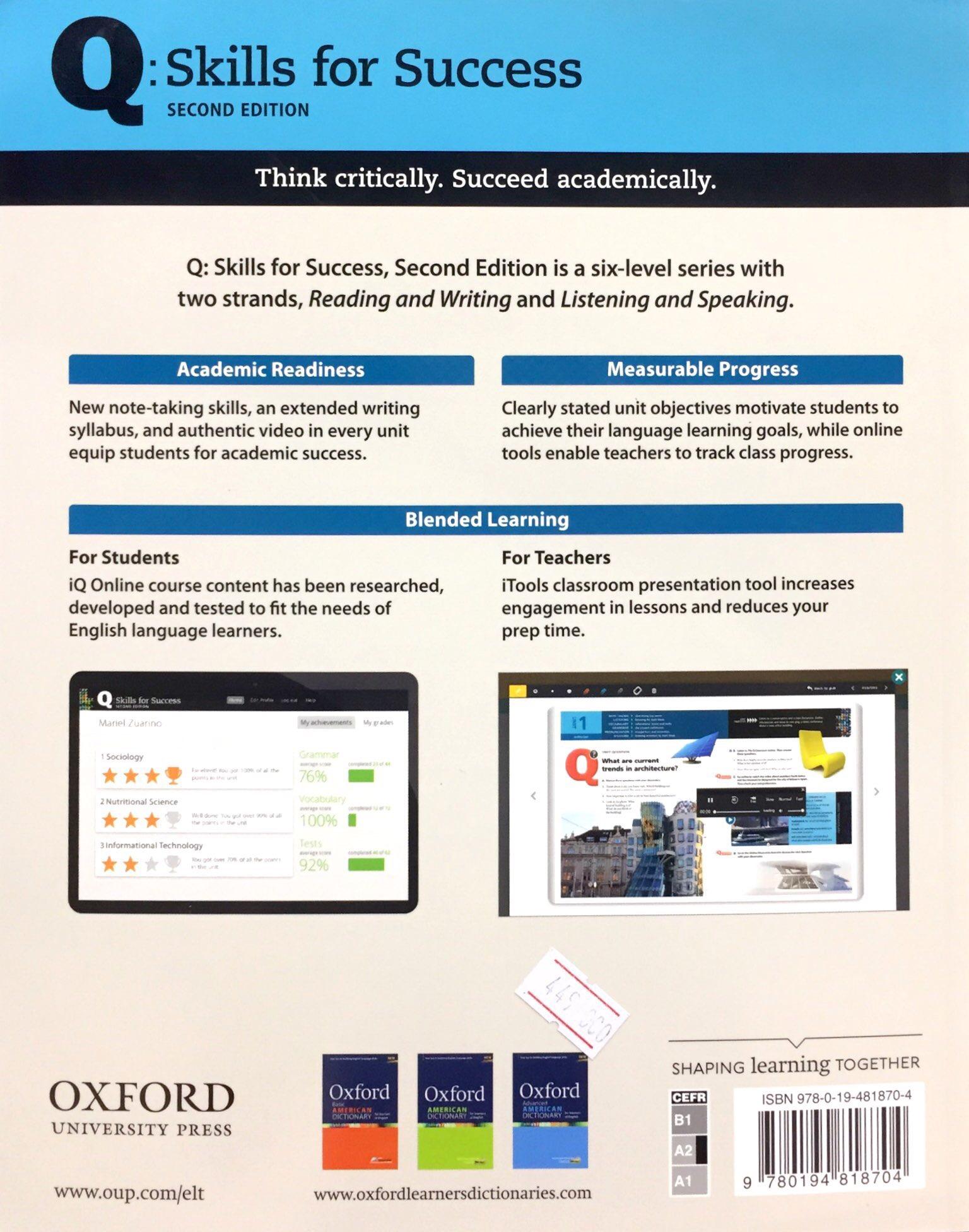 Q Skills For Success (2 Ed.) Reading And Writing 2: Student Book With Online Practice - Paperback
