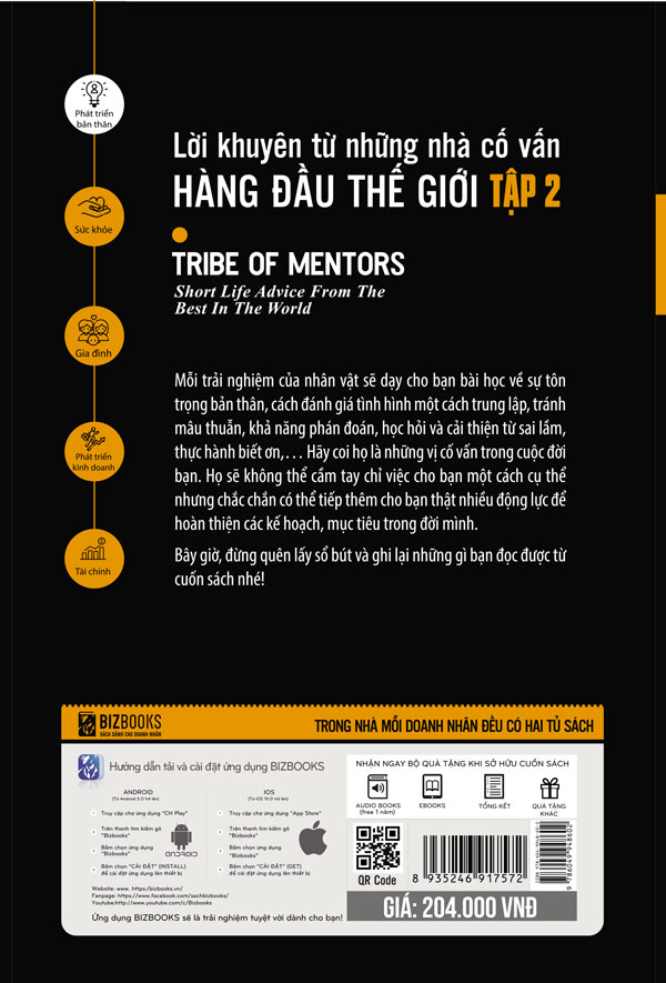 Bộ 2 Cuốn Sách Lời khuyên từ những nhà cố vấn hàng đầu thế giới – Tribe of mentor (Tập 1) và (Tập 2) kt